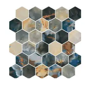 Midnight Blue Mosaico Esagono