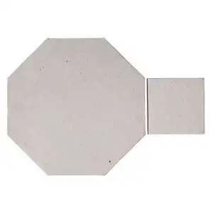 Monrovia Octagon Set High Fire Ceramic Tile Sierra Snow