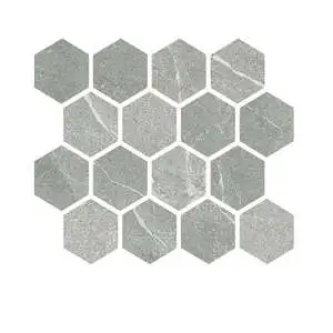 Grey Mosaico Esagono su rete