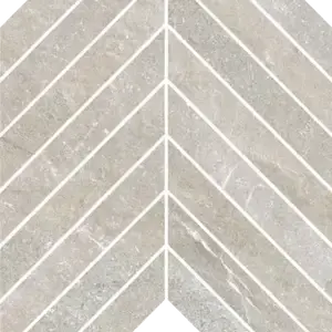 Taupe Mosaico Chevron su rete