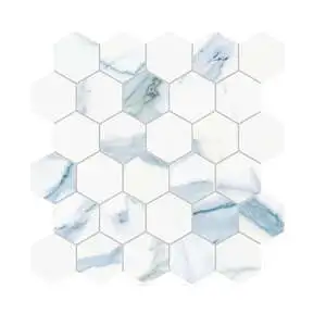 Positano Blue Mosaico Esagono su rete