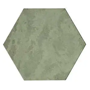 Roman 8" Hexagon Ocean Green Light