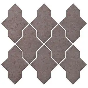 Studio Field Arabesque Pattern 2A High Fire Ceramic Tile Ash