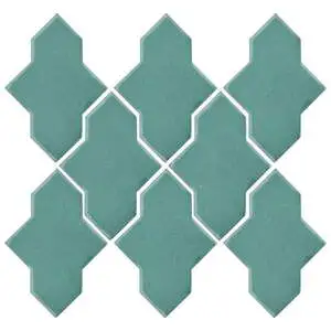 Studio Field Arabesque Pattern 2A High Fire Ceramic Blue Haze