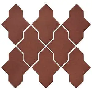 Studio Field Arabesque Pattern 2A High Fire Ceramic Tile Braun