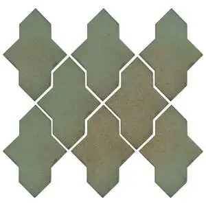 Studio Field Arabesque Pattern 2A High Fire Ceramic Tile Chrome