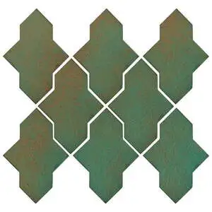 Studio Field Arabesque Pattern 2A High Fire Ceramic Tile Copper