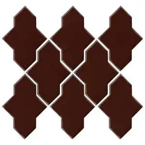 Studio Field Arabesque Pattern 2A High Fire Ceramic Cordovan
