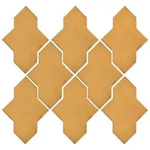Studio Field Arabesque Pattern 2A High Fire Ceramic Tile Custard