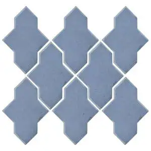 Studio Field Arabesque Pattern 2A High Fire Ceramic Tile Frost