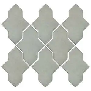 Studio Field Arabesque Pattern 2A High Fire Ceramic TilIce Storm