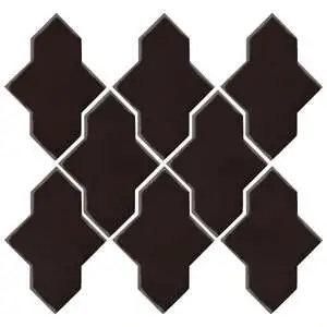 Studio Field Arabesque Pattern 2A High Fire Ceramic Licorice