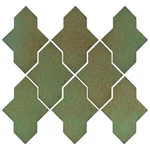 Studio Field Arabesque Pattern 2A High Fire Ceramic Light Copper