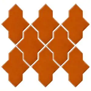 Studio Field Arabesque Pattern 2A High Fire Ceramic Tile Maple