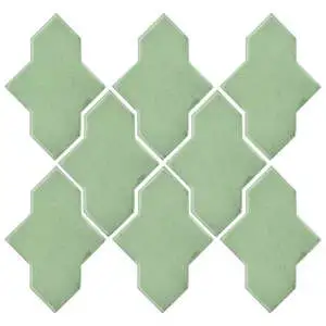 Studio Field Arabesque Pattern 2A High Fire Ceramic Peppermint