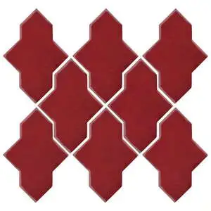 Studio Field Arabesque Pattern 2A High Fire Ceramic Pinot Noir