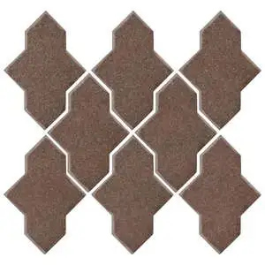 Studio Field Arabesque Pattern 2A High Fire Ceramic Tile Suede