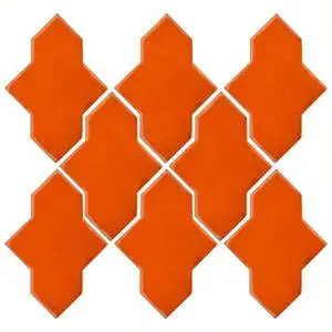Studio Field Arabesque Pattern 2A High Fire Ceramic Tile Sunset
