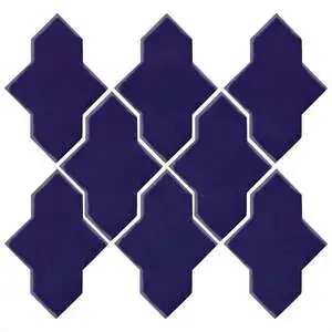 Studio Field Arabesque Pattern 2A High Fire Ceramic Ultramarine