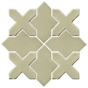 Studio Field Arabesque Pattern 2B High Fire Ceramic Aloe Vera