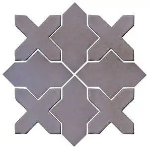 Studio Field Arabesque Pattern 2B High Fire Ceram Black and Blue