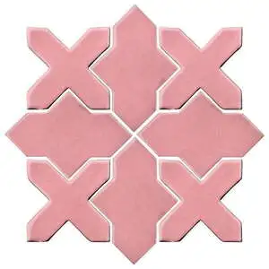 Studio Field Arabesque Pattern 2B High Fire Ceramic Bubble Gum