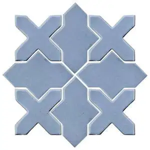 Studio Field Arabesque Pattern 2B High Fire Ceramic Tile Frost