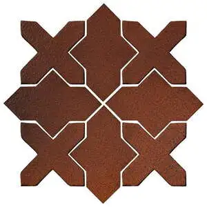 Studio Field Arabesque Pattern 2B High Fire Ceramic Tile Leather