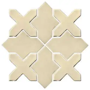 Studio Field Arabesque Pattern 2B High Fire Ceramic Light Lemon