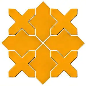 Studio Field Arabesque Pattern 2B High Fire Ceramic Mandarin