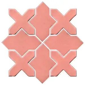 Studio Field Arabesque Pattern 2B High Fire Ceramic Peach Pie