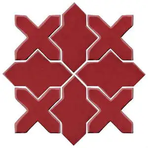 Studio Field Arabesque Pattern 2B High Fire Ceramic Pinot Noir