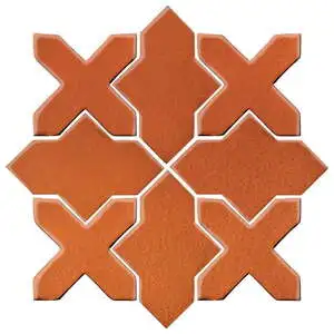 Studio Field Arabesque Pattern 2B High Fire Cerami Spanish Brown
