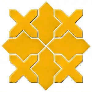 Studio Field Arabesque Pattern 2B High Fire Ceramic Sunflower