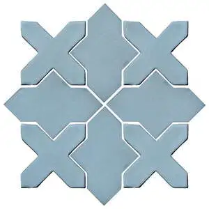 Studio Field Arabesque Pattern 2B High Fire Ceramic Turquoise