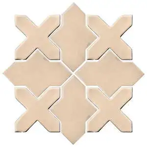 Studio Field Arabesque Pattern 2B High Fire Ceramic White Bread