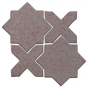 Studio Field Arabesque Pattern 2C High Fire Ceramic Tile Ash
