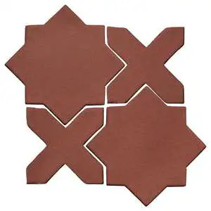 Studio Field Arabesque Pattern 2C High Fire Ceramic Tile Braun