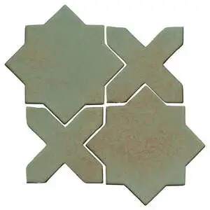 Studio Field Arabesque Pattern 2C High Fire Ceramic Tile Chrome