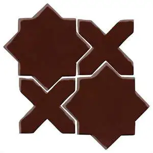 Studio Field Arabesque Pattern 2C High Fire Ceramic Cordovan
