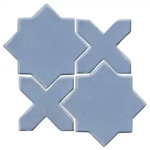 Studio Field Arabesque Pattern 2C High Fire Ceramic Tile Frost