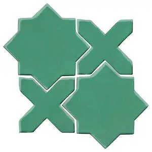 Studio Field Arabesque Pattern 2C High Fire Ceramic Tile Kale