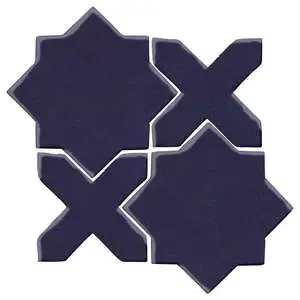 Studio Field Arabesque Pattern 2C High Fire Cerami Midnight Blue