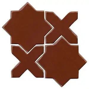 Studio Field Arabesque Pattern 2C High Fire Ceramic Tile Mocha
