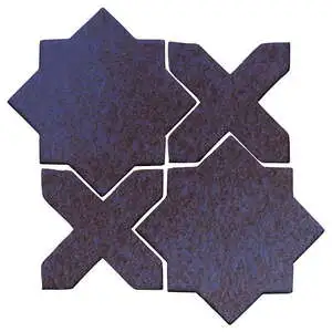 Studio Field Arabesque Pattern 2C High Fire Ceramic Persian Blue