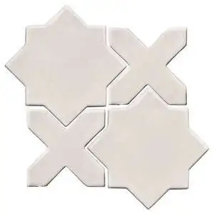 Studio Field Arabesque Pattern 2C High Fire Ceramic Tile Plum