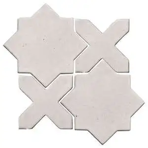 Studio Field Arabesque Pattern 2C High Fire Ceramic Sierra Snow