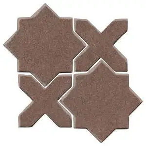 Studio Field Arabesque Pattern 2C High Fire Ceramic Tile Suede