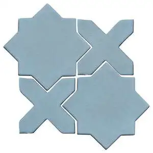 Studio Field Arabesque Pattern 2C High Fire Ceramic Turquoise