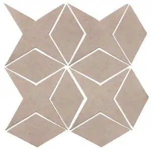 Studio Field Arabesque Pattern 4 High Fire Ceramic TileAlabaster